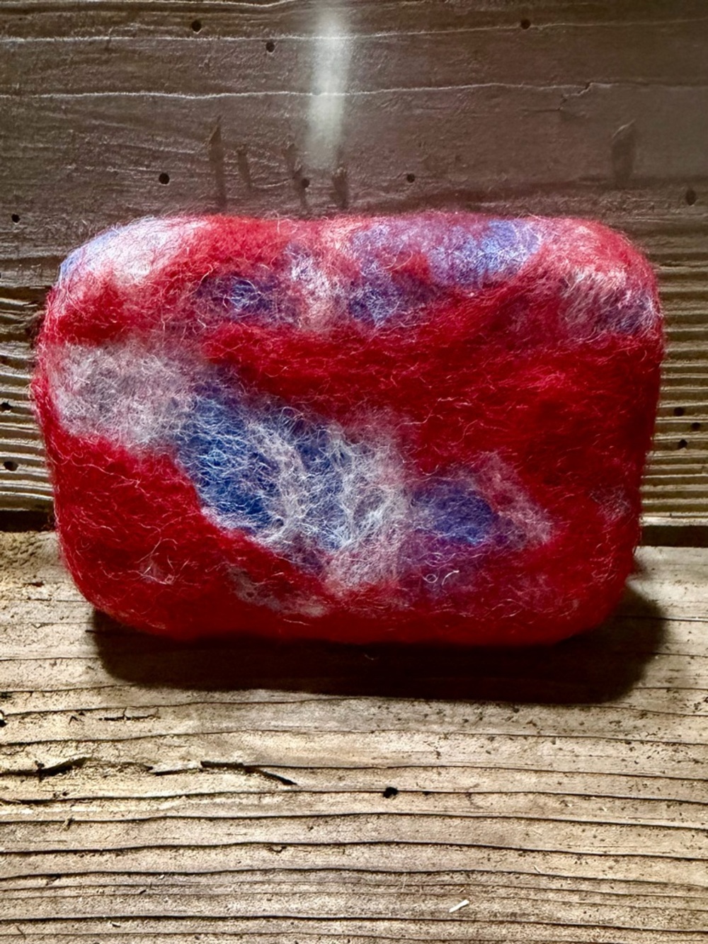 Amish Soap in
Hand-felted Scrubby